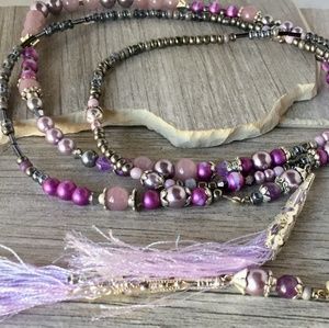54" exquisite multiway lavendar amethyst necklace